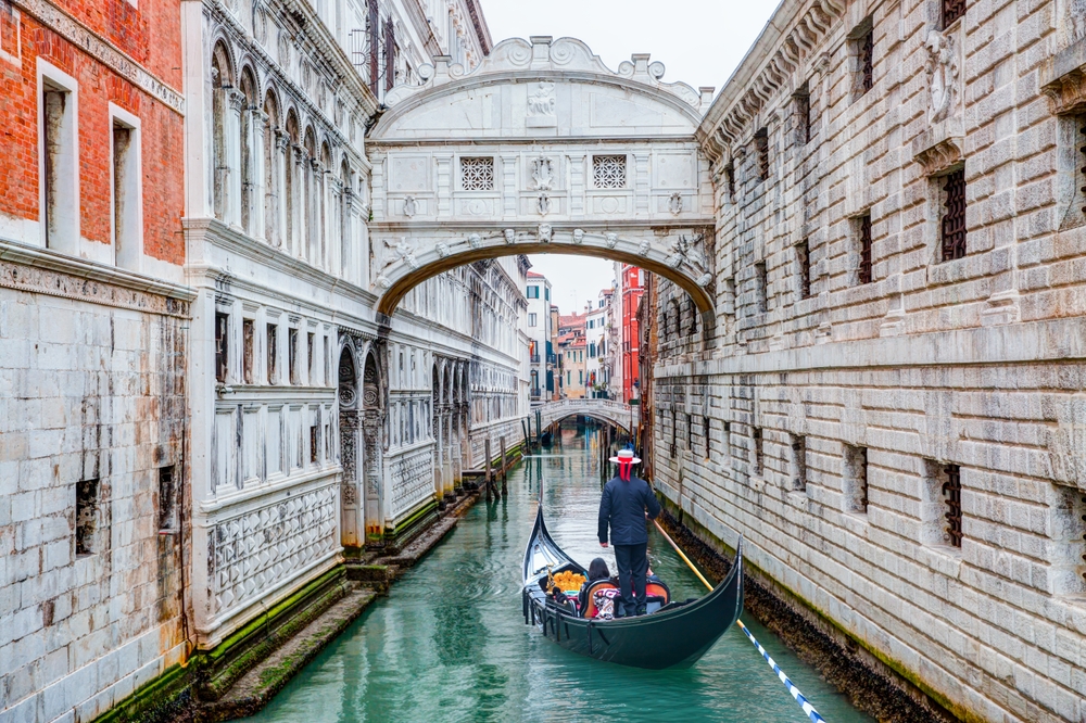 Bridge of Sighs in Venice, Italy